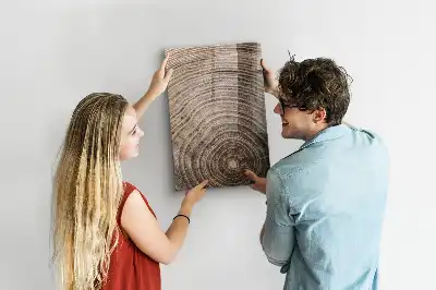 Beschreibbare Magnettafel mit Baumringe Motiv