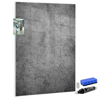 Beschreibbare Magnettafel in Beton-Optik