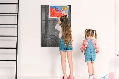 Beschreibbare Magnettafel in Beton-Optik