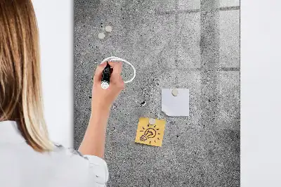 Beschreibbare Magnettafel in Beton-Optik