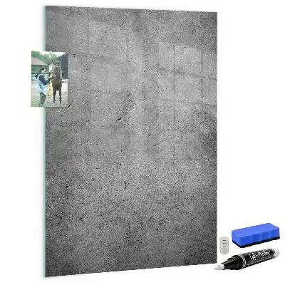 Beschreibbare Magnettafel in Beton-Optik