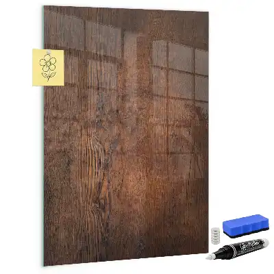 Magnettafel zum Beschreiben aus dunklem Holz