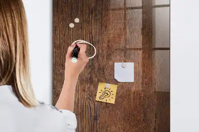 Magnettafel zum Beschreiben aus dunklem Holz