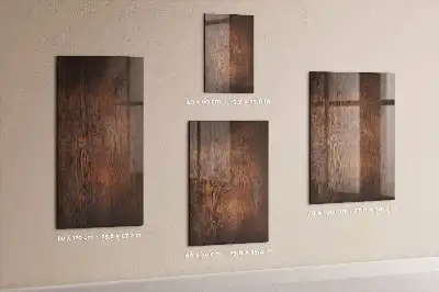 Magnettafel zum Beschreiben aus dunklem Holz