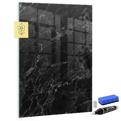 Magnettafel zum Beschreiben in dunkler Marmoroptik