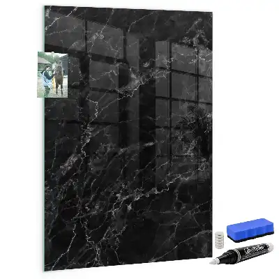 Magnettafel zum Beschreiben in dunkler Marmoroptik