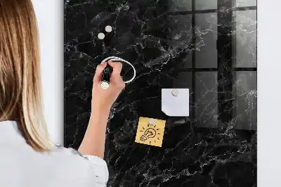 Magnettafel zum Beschreiben in dunkler Marmoroptik