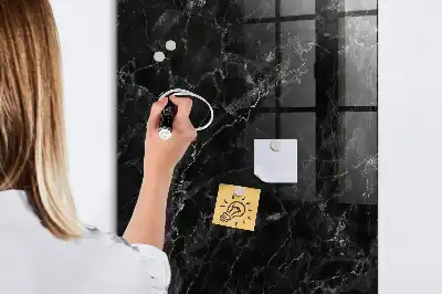 Magnettafel zum Beschreiben in dunkler Marmoroptik