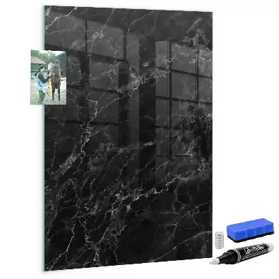 Magnettafel zum Beschreiben in dunkler Marmoroptik