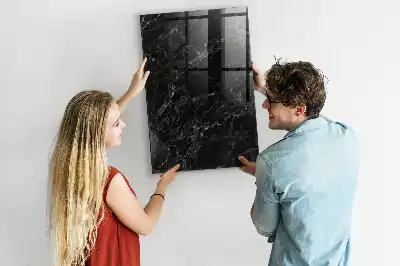 Magnettafel zum Beschreiben in dunkler Marmoroptik