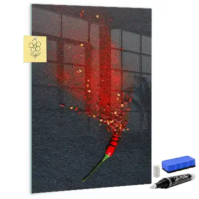 Beschreibbare Magnettafel in der Ausführung als Paprikapulver