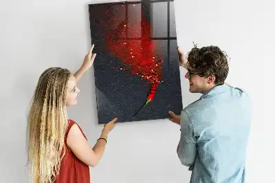 Beschreibbare Magnettafel in der Ausführung als Paprikapulver