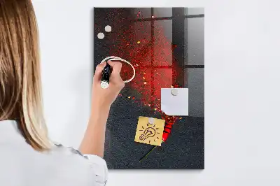 Beschreibbare Magnettafel in der Ausführung als Paprikapulver