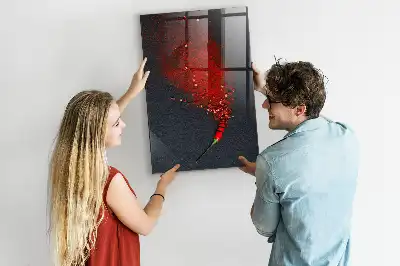 Beschreibbare Magnettafel in der Ausführung als Paprikapulver