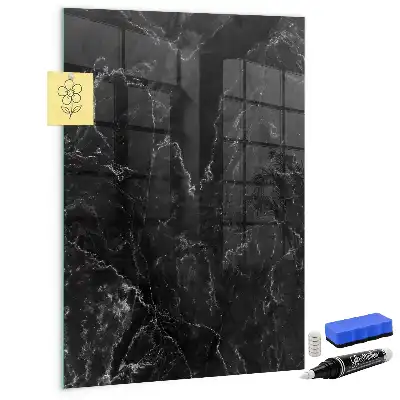 Magnettafel zum Beschreiben in dunkler Marmoroptik