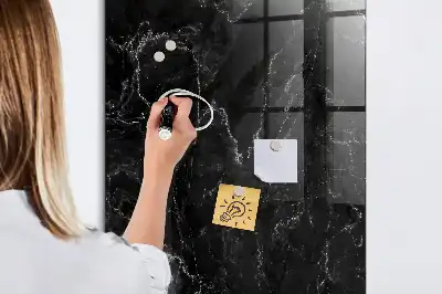 Magnettafel zum Beschreiben in dunkler Marmoroptik