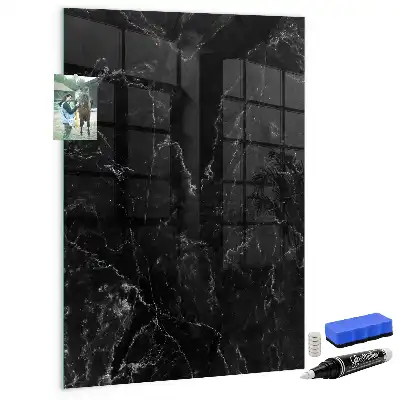 Magnettafel zum Beschreiben in dunkler Marmoroptik