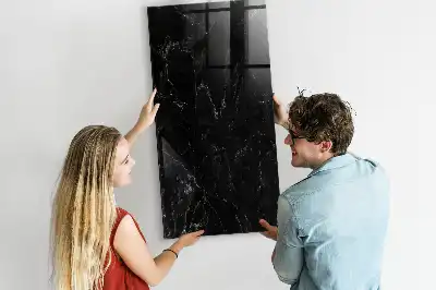 Magnettafel zum Beschreiben in dunkler Marmoroptik