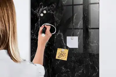 Magnettafel zum Beschreiben in dunkler Marmoroptik