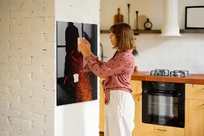 Magnettafel zum Beschreiben mit scharfen Chilis-Motiv