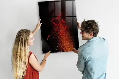 Magnettafel zum Beschreiben mit scharfen Chilis-Motiv