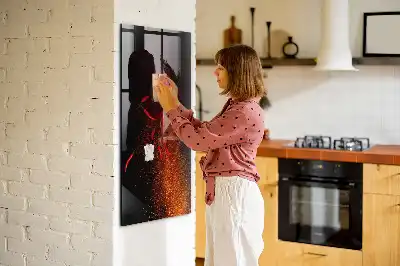 Magnettafel zum Beschreiben mit scharfen Chilis-Motiv