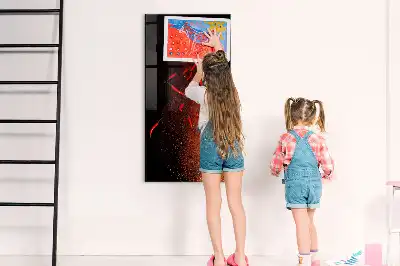 Magnettafel zum Beschreiben mit scharfen Chilis-Motiv