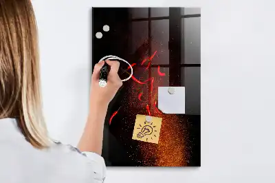 Magnettafel zum Beschreiben mit scharfen Chilis-Motiv