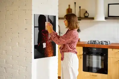 Magnettafel zum Beschreiben mit scharfen Chilis-Motiv