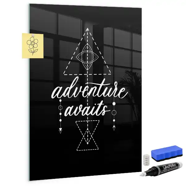 Beschreibbare Magnettafel Abenteuer-Design