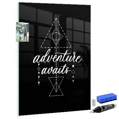 Beschreibbare Magnettafel Abenteuer-Design