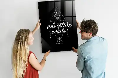 Beschreibbare Magnettafel Abenteuer-Design