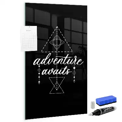Beschreibbare Magnettafel Abenteuer-Design