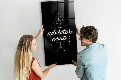 Beschreibbare Magnettafel Abenteuer-Design