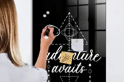 Beschreibbare Magnettafel Abenteuer-Design