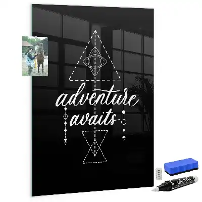 Beschreibbare Magnettafel Abenteuer-Design