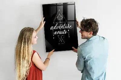 Beschreibbare Magnettafel Abenteuer-Design