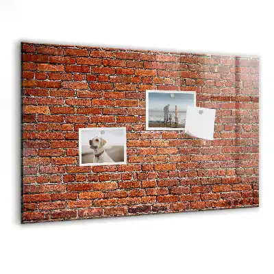 Magnettafel beschreibbar im Design einer alten Ziegelwand