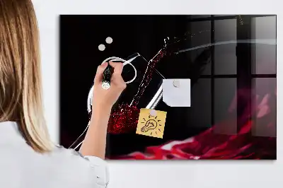 Magnettafel beschreibbar Wein-Design