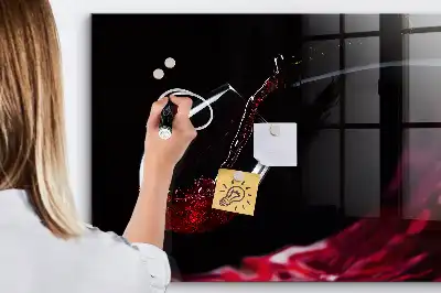 Magnettafel beschreibbar Wein-Design