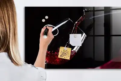 Magnettafel beschreibbar Wein-Design
