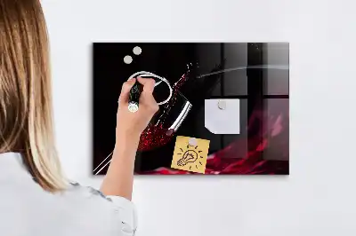 Magnettafel beschreibbar Wein-Design