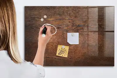 Beschreibbare Magnettafel für die Küche im Design Altes Holz