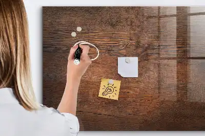 Beschreibbare Magnettafel für die Küche im Design Altes Holz