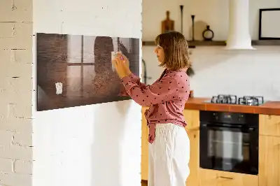 Beschreibbare Magnettafel für die Küche im Design Altes Holz