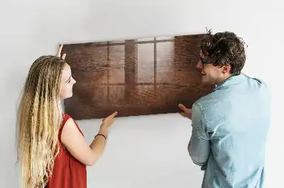 Beschreibbare Magnettafel für die Küche im Design Altes Holz
