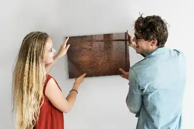Beschreibbare Magnettafel für die Küche im Design Altes Holz