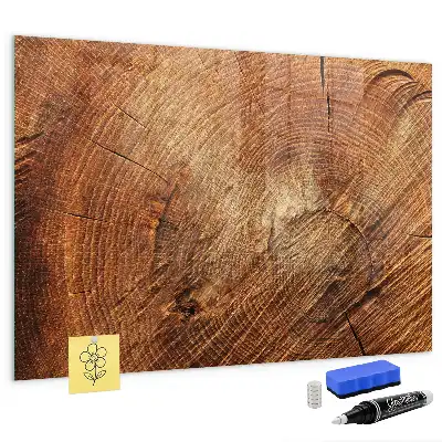 Beschreibbare Magnettafel für die Küche im Design Alter Baumstamm