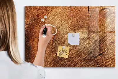 Beschreibbare Magnettafel für die Küche im Design Alter Baumstamm