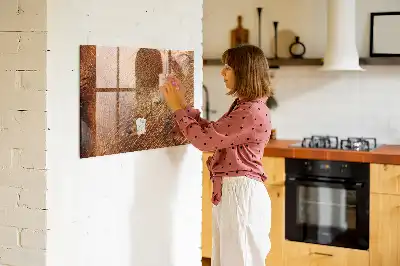 Beschreibbare Magnettafel für die Küche im Design Alter Baumstamm